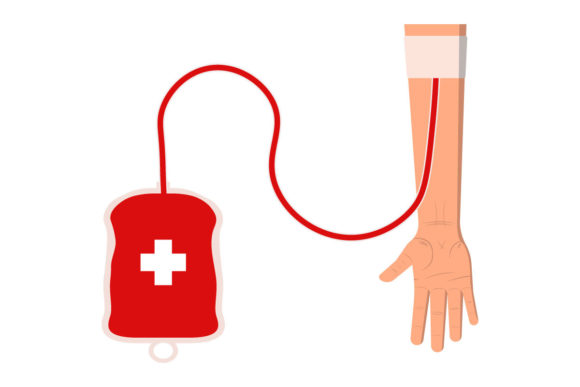 Blood Donation Concept Design with Blood