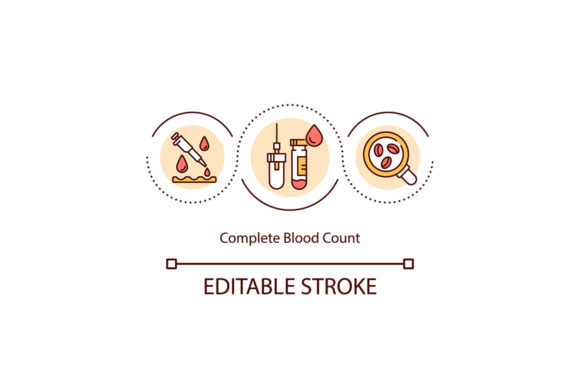 Complete Blood Count Concept Icon: Embroidery Design Review