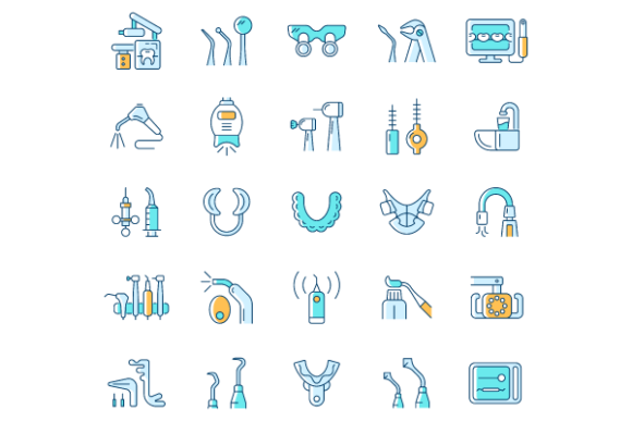 Dentistry Tools Color Icons Bundle: Embroidery Review