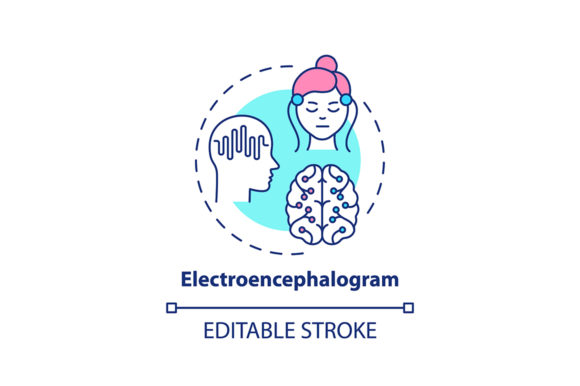 Electroencephalogram Concept Icon: Embroidery Design Review