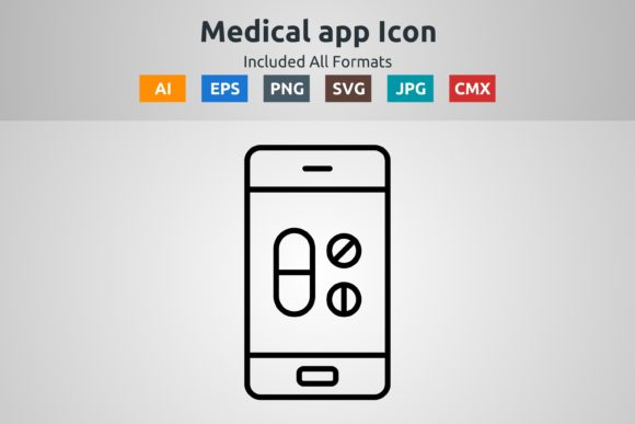 Medical App Vector Outline Icon: A Stitch-Ready Review