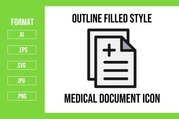 Medical Document Outline Filled Icon