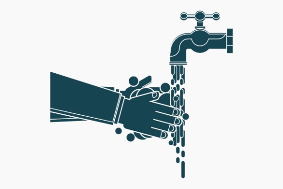 Monochrome Washing Hands Under Faucet: Embroidery Review