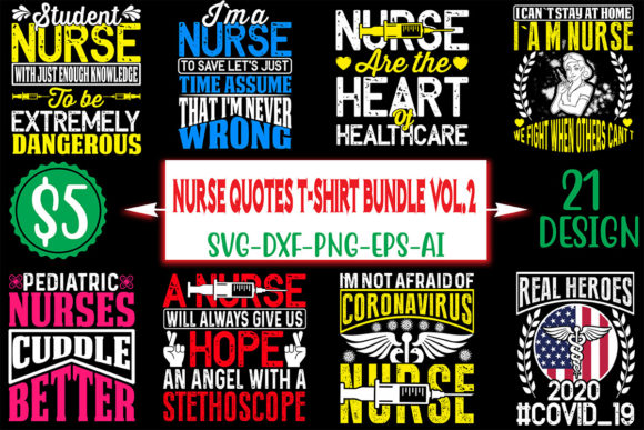 Nurse Quotes T-Shirt Bundle Vol.2