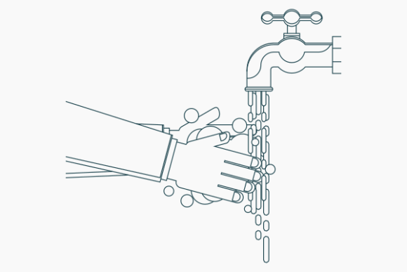 Outline Style Washing Hands Under Faucet: A Designer’s Review